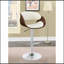 Tabouret de bar réglable écru et chrome