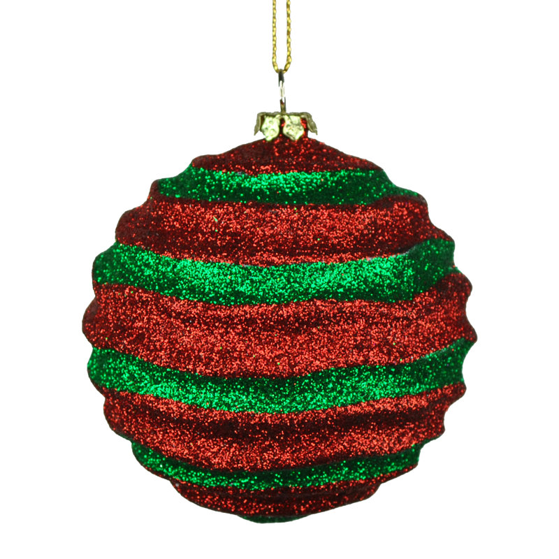 Ensemble d'ornement boule 12 pièces, Rouge / Vert