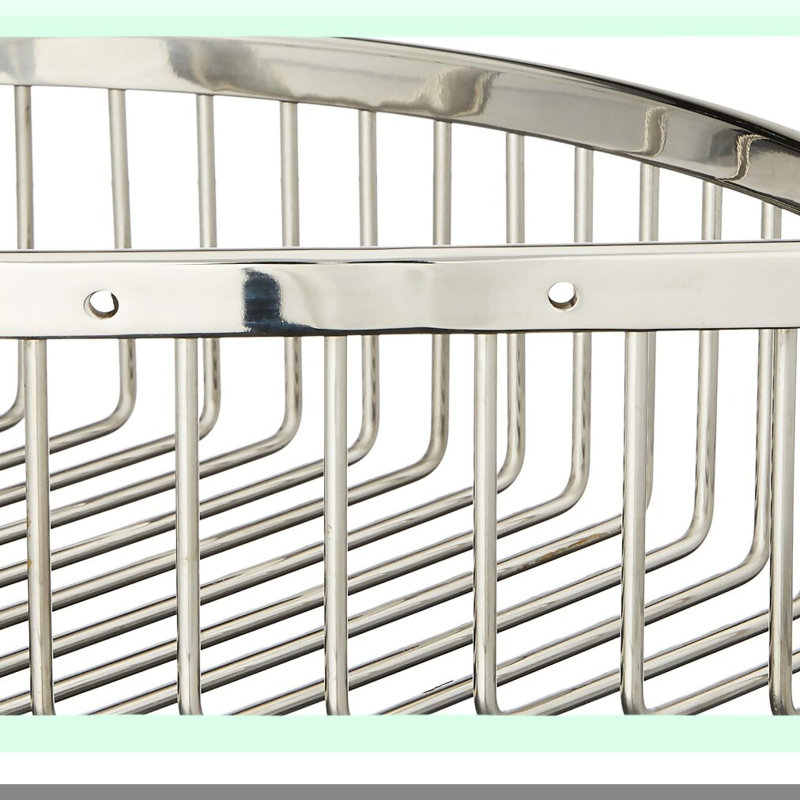 Polished Stainless Medium Shower Basket