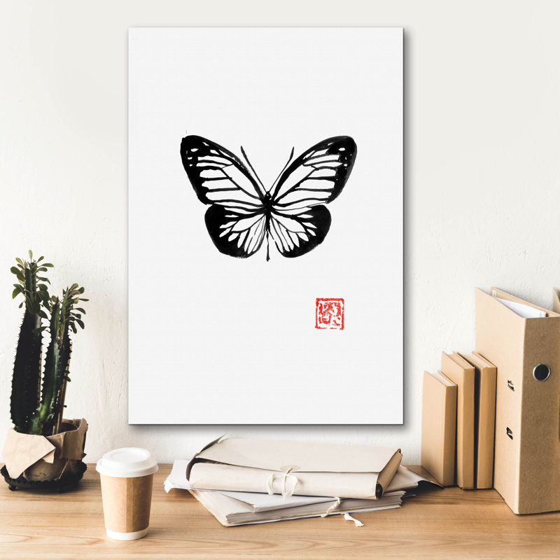 'Papillon' by Pechane, Canvas Wall Art, 26" H x 18" W x 0.75" D