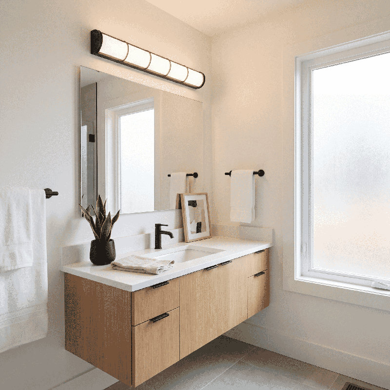 Beacon LED Bathroom Vanity Light in Chrome, Chrome