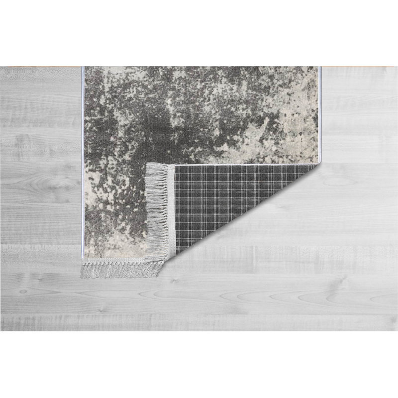 Tapis luxueux en velours (4,6 x 7,2 pi), tissu antibactérien à 100%, envers en coton antidérapant, hauteur des poils: 0,4 po | Lavable à la machine, impression numérique 3D | Parfait pour le décor du salon et de la chambre à coucher, doux et durable