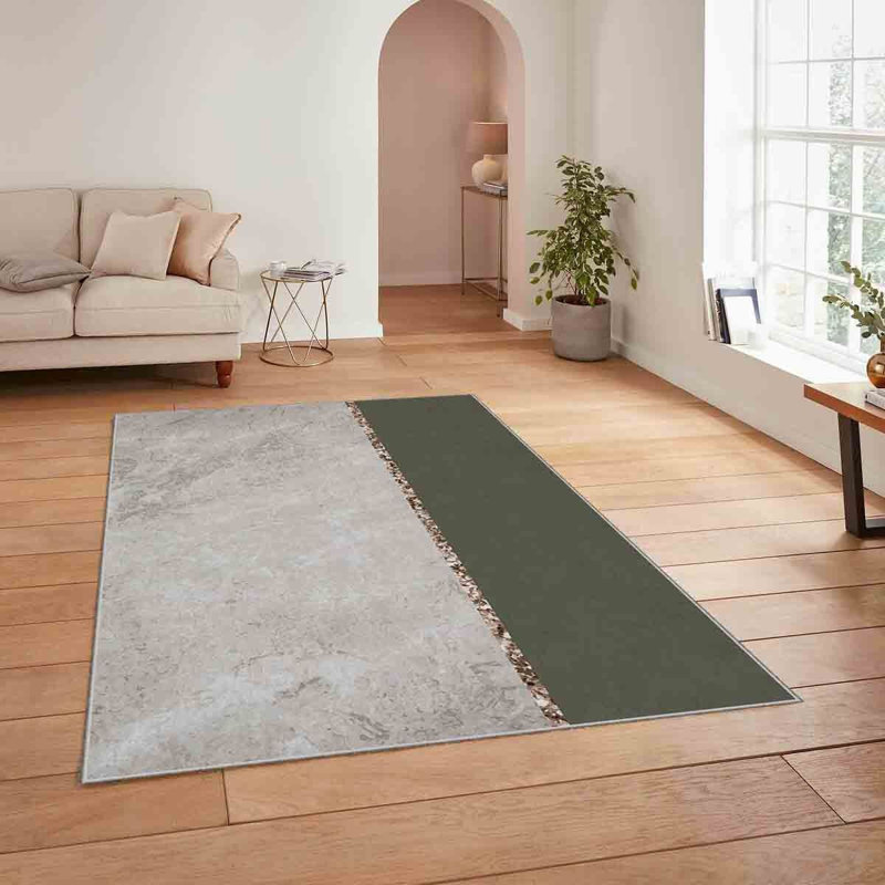 Premium Woven Carpet, 3.3 x 4.6 Feet | 100% Polyester, 740 g/m² | Non-Slip Felt Dot Underside, Machine Washable at 86°F, 0.16 Inch Pile Height | Stylish Digital Print, Easy to Clean, Perfect for Any Room