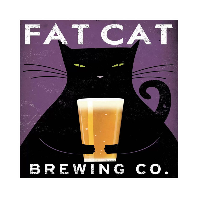 Fat Cat Brewing Co. by Ryan Fowler - Wrapped Canvas Painting, 30.48 cm H x 30.48 cm W