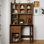 Bureau d'écriture avec bibliothèque et huche