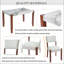 Ensemble de salle à manger 4 pièces avec table en faux marbre, chaises rembourrées et banc, conception peu encombrante pour les salles à manger modernes, gris-129945728