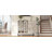 44.3"Farmhouse Sideboard Cabinet With Storage,Coffee Bar Console Table With Storage,Rustic Storage Cabinet With Arched Lattice Doors And Drawer -  For Living Room,Kitchen, Entryway Retro White