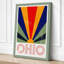 Ohio Sunburst Retro - Wrapped Canvas-1316770952-1316770955
