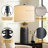Anazagene 24" Modern Black Ceramic Table Lamp With 3-Way Dimmable Light For Bedroom And Living Room-819782917