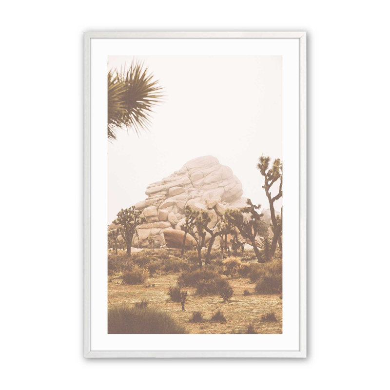 Joshua Tree Vista Print, dans un cadre,, H 17 po x l 13 po x P 1,25 po, Cadre opaque blanc