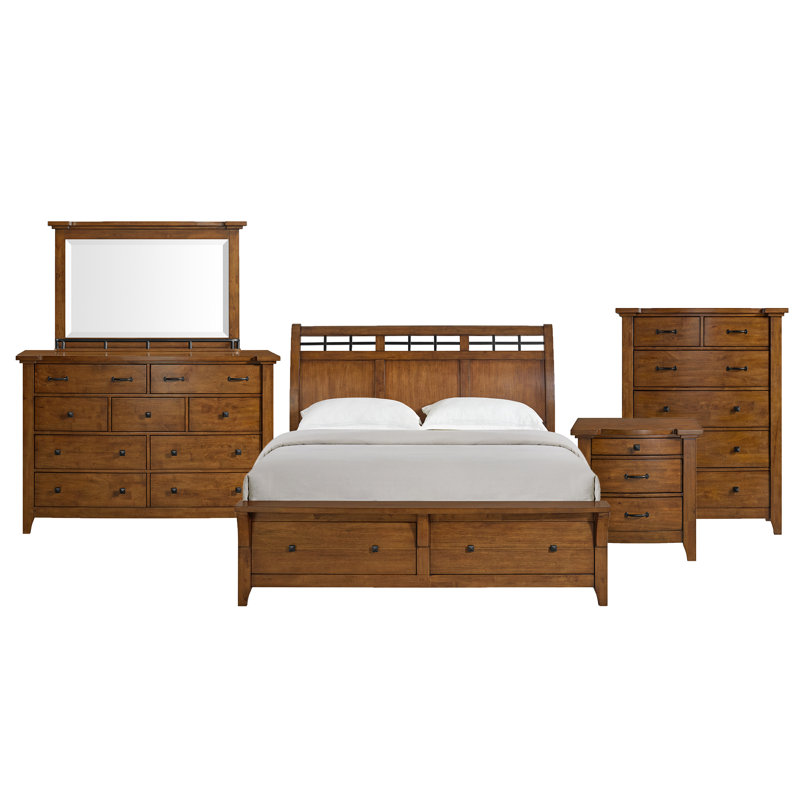 Ensemble de chambre à coucher avec rangement pour lit-bateau 5 pièces Picket House Furnishings