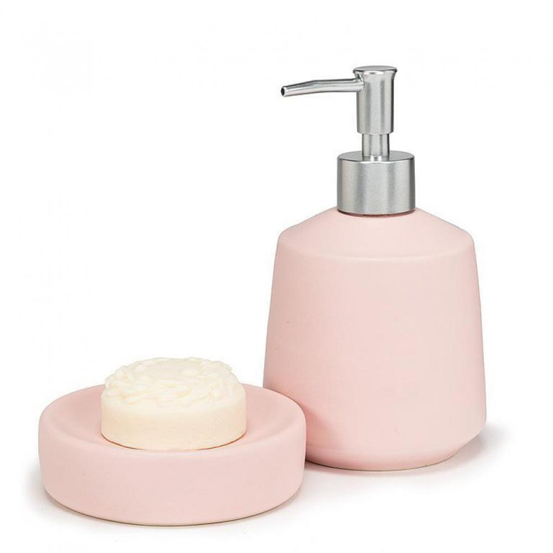 Dikmen Bathroom Accessory, Matte Pink