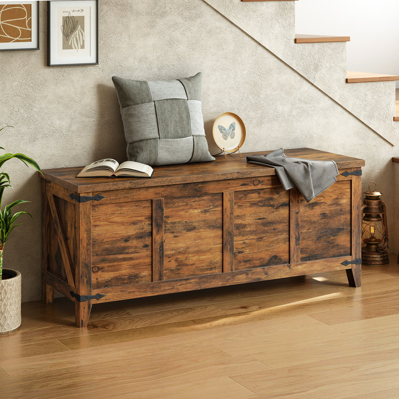 Coffre de rangement 47,5 po, Brun