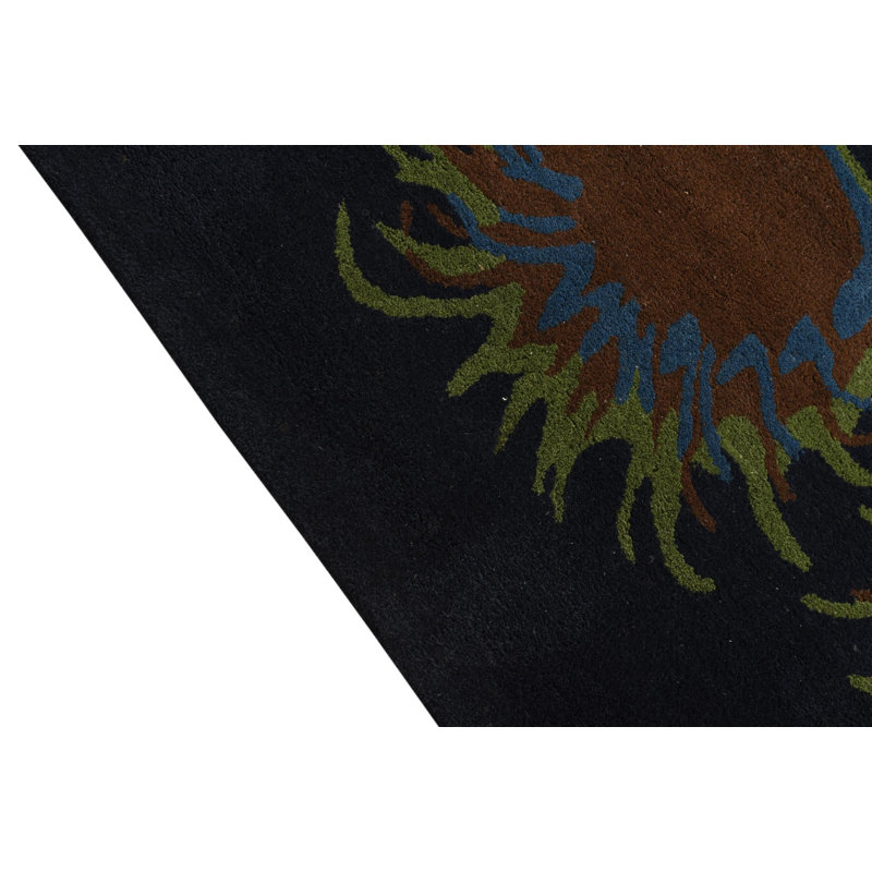 Tapis carré bleu marine Nova
