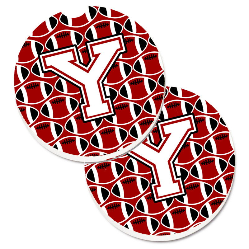 Sous-verre de football, Y, Cardinal / blanc