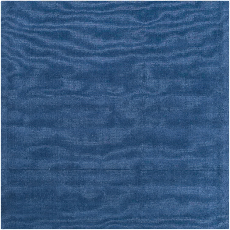 Tapis bleu foncé en laine fait à la main Crowe