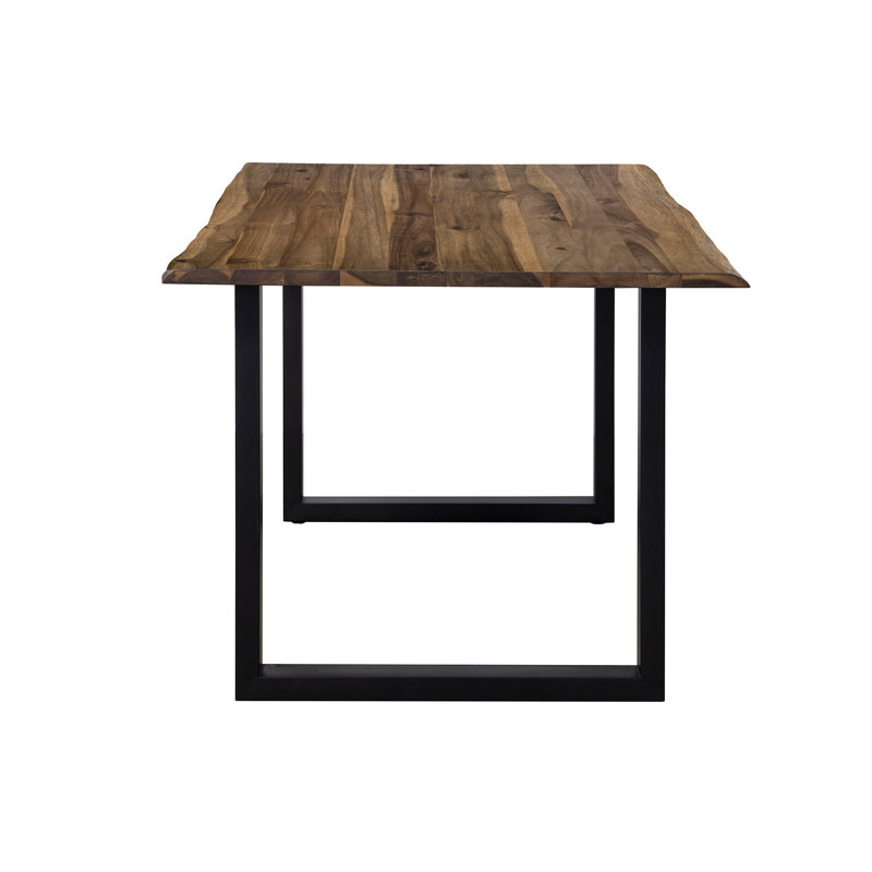 4 - Person Dining Set, 75cm H x 180cm W x 90cm D, Black/Yellow/Walnut/Silver, Walnut/Black/Yellow/Silver