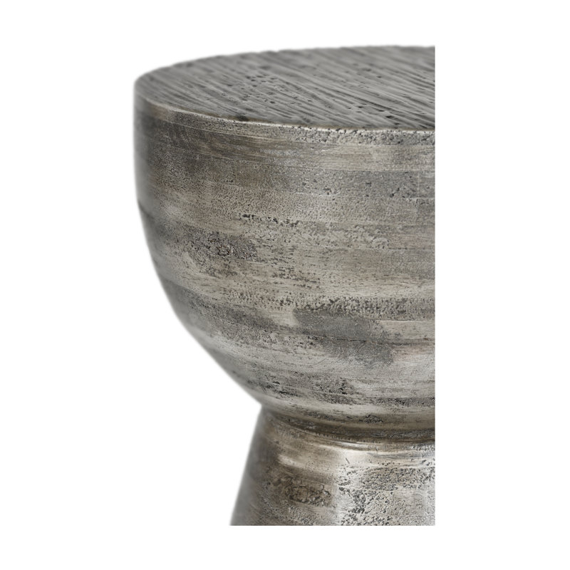 Moreno Dark Charcoal Acacia Wood Round End Table