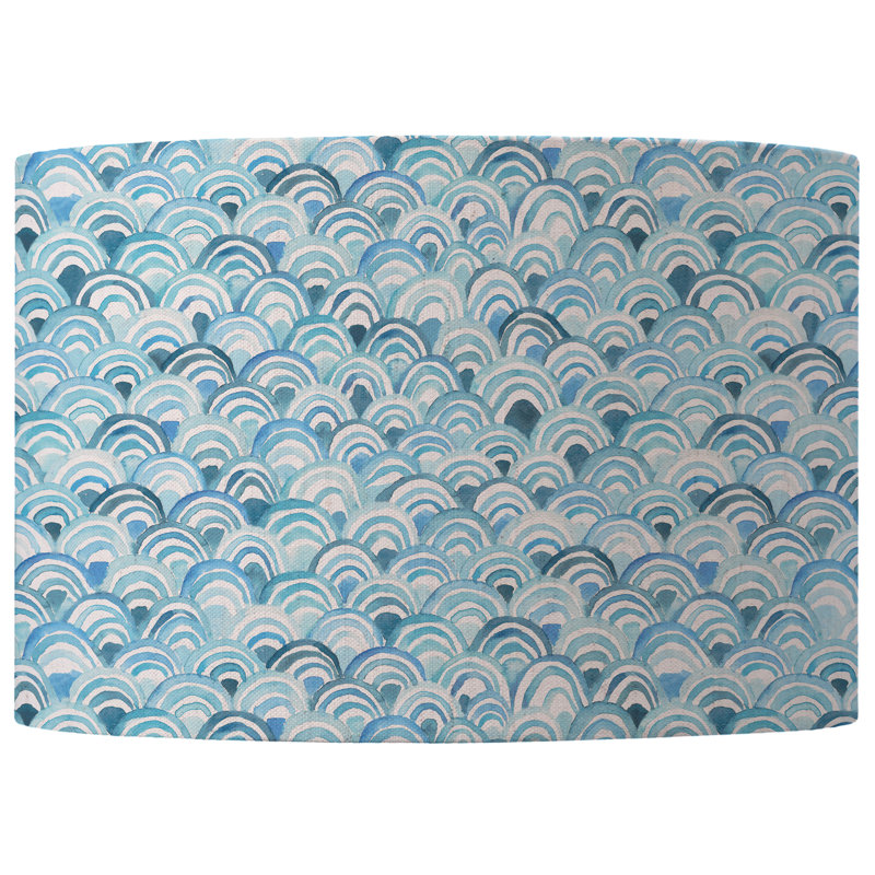 Round Lamp Shade in Blue, 29cm H x 52cm W x 52cm