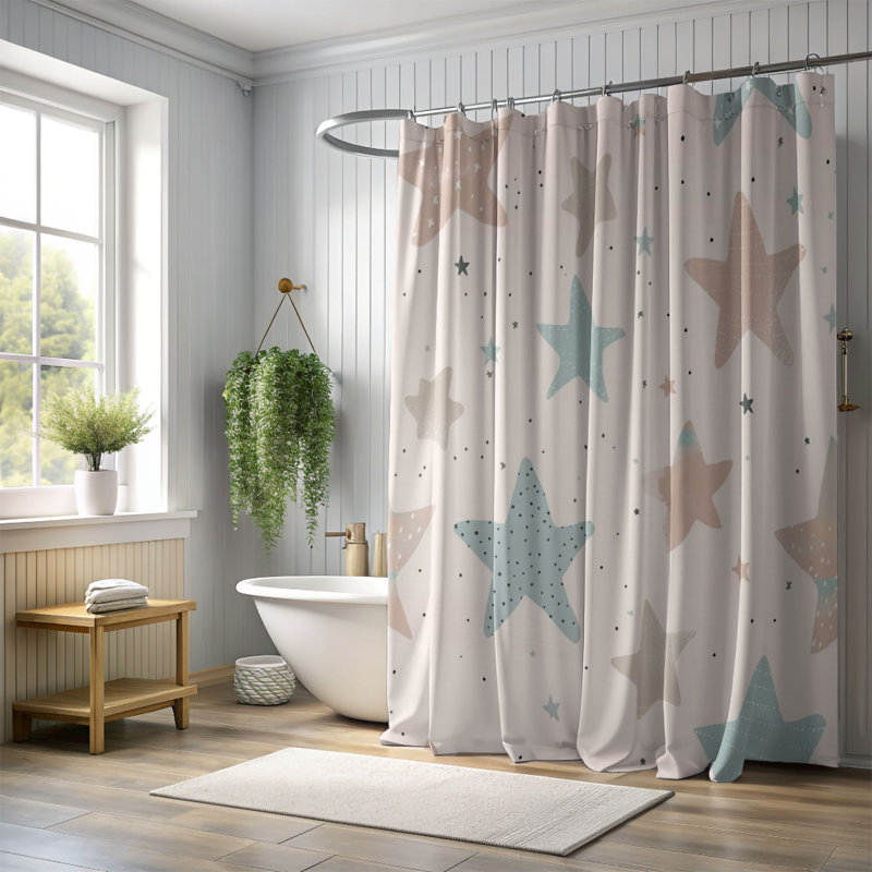 Rideau de douche Carnation Snuggle Buddy 192, H 74 po x l 71 po