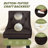 Upholstered Swivel Nailhead Trim Tufted Barstool with Solid Wood Frame (Set of 2)-1932704348