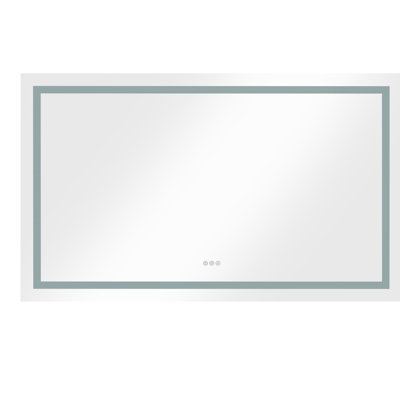  Miroir de salle de bain mural à DEL avec lumière élevée et anti-buée, miroir de pleine grandeur pour chambre à coucher, miroir de salle de bain, miroir de salon