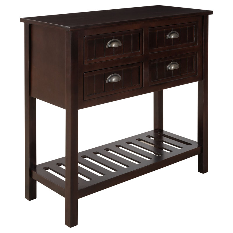 Aubriana 31.7'' Solid Wood Console Table, Espresso