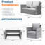 4-Piece Wicker Patio Conversation Set With Glass Table And Cushions-1139270151