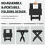 Table d'appoint extérieure pliante Adirondack, table de bout de patio sans assemblage en PEHD toutes saisons