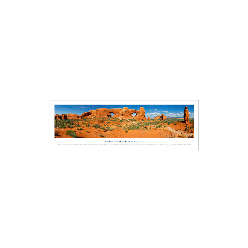 «Arches National Park, The Spectacles», impression panoramique, H 13,5 po x l 40 po, Sans cadre