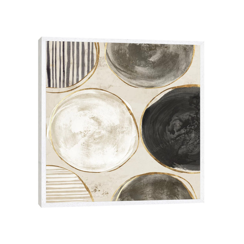 Evenness I by Eva Watts - Painting on Canvas, White Framed, 93.98cm H x 93.98cm W x 3.81cm D