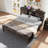 Farmhouse Bed Frame With Charging Station And Storage Cabinets-114584120-114584119