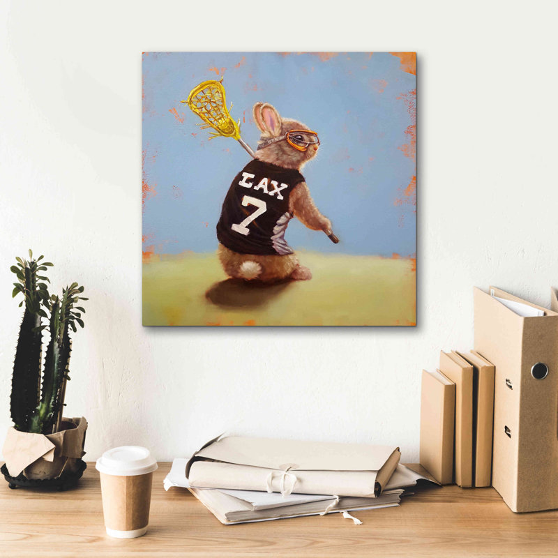 «Lax Bunny» par Lucia Heffernan, H 18 po x l 18 po x P 0,75 po
