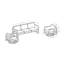 Avion 3 Piece Sofa Set With Swivel-2067781622-2067781623