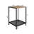 Rendy Brown Side Table Black Iron Legs Mesh Shelf Storage