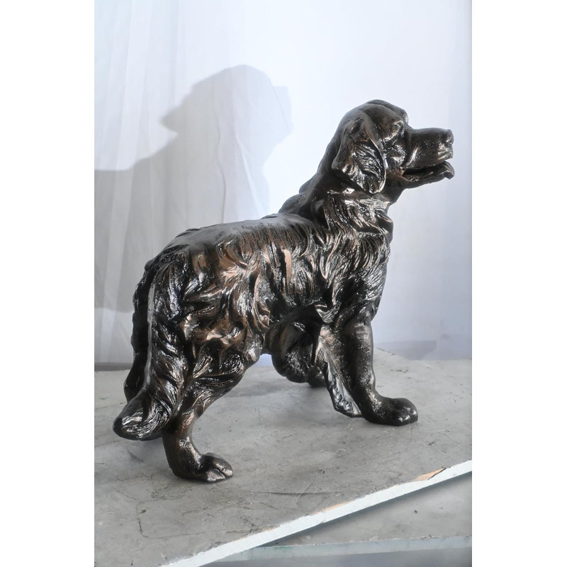 Décoration pour chien debout en aluminium fabriqué à la main Golden Retriever 23 po x 12 po x H 21 po