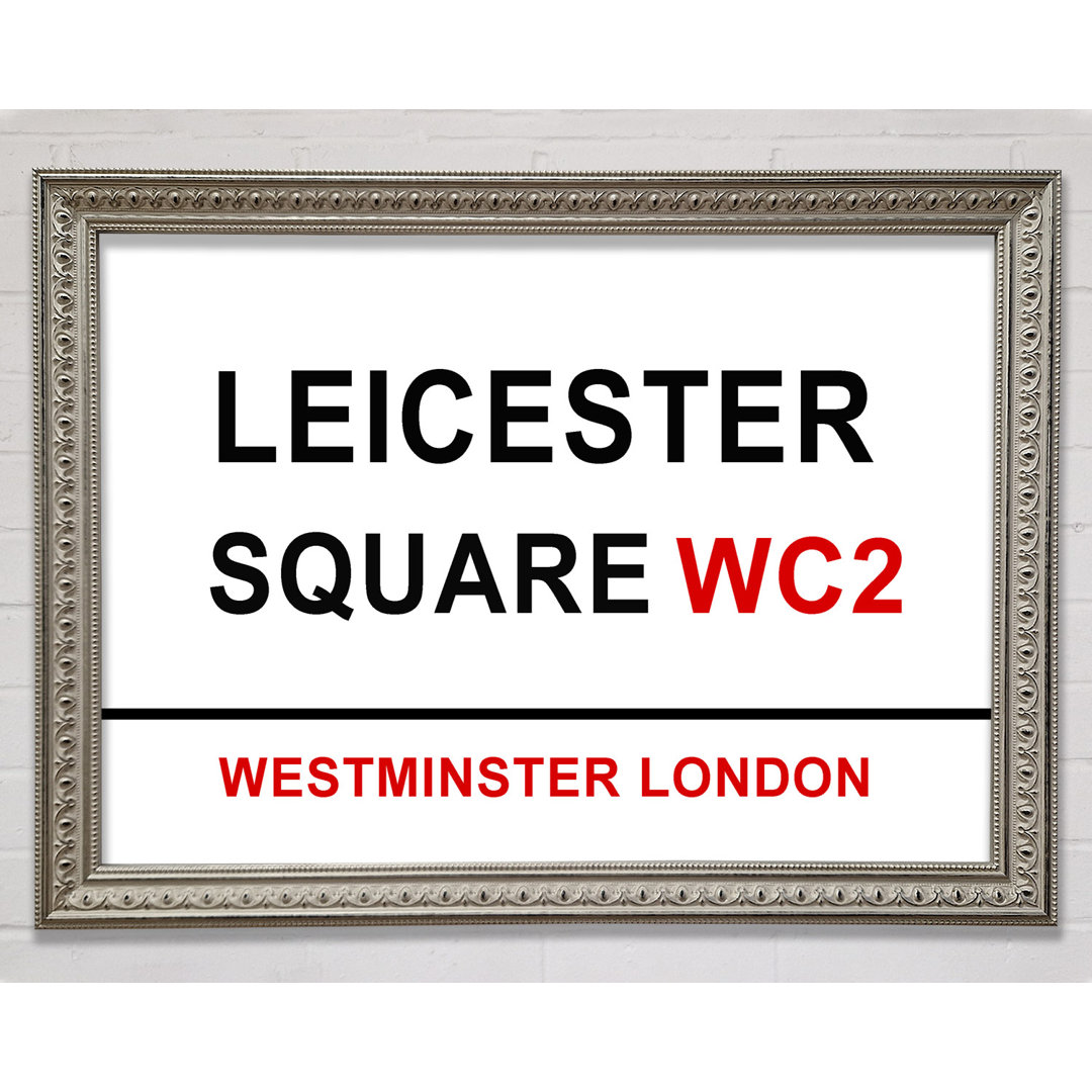 Leicester Square Signs - Einzelner Bilderrahmen Druck