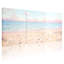 «Beach pastel Sky Calm Ocean Sandy Beach Seashells», ensemble de 3 impressions sur toile-589207043