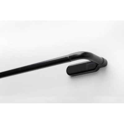 3/4" Wraparound Adjustable Single Curtain Rod Black