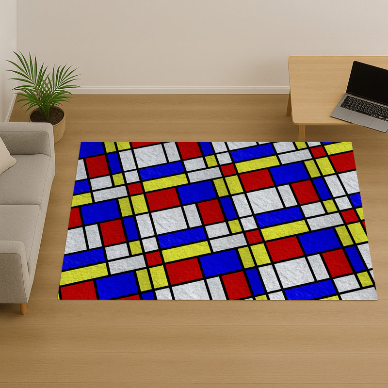 Geometric Area Rug, Rectangle 140 x 200 cm