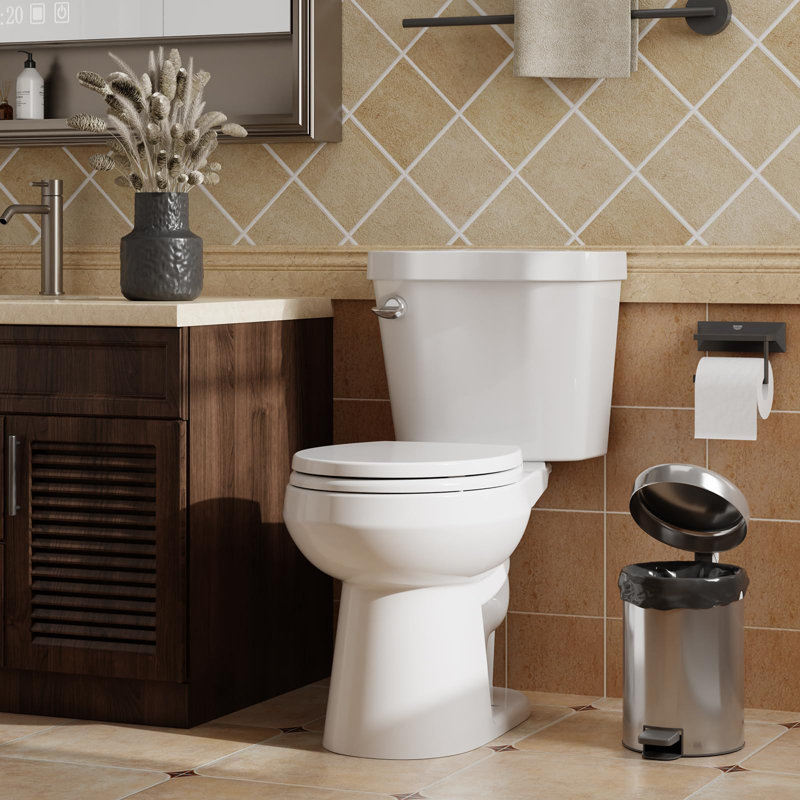 Siège de toilette blanc à devant plat à ouverture rapide et fermeture rapide à ouverture rapide 17 po