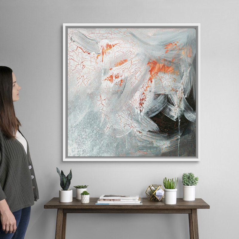 « Beyond the pâle » par Tyson Estes, reproduction d’art sur toile, H 38 po x l 38 po x P 1,75 po, Cadre flottant blanc