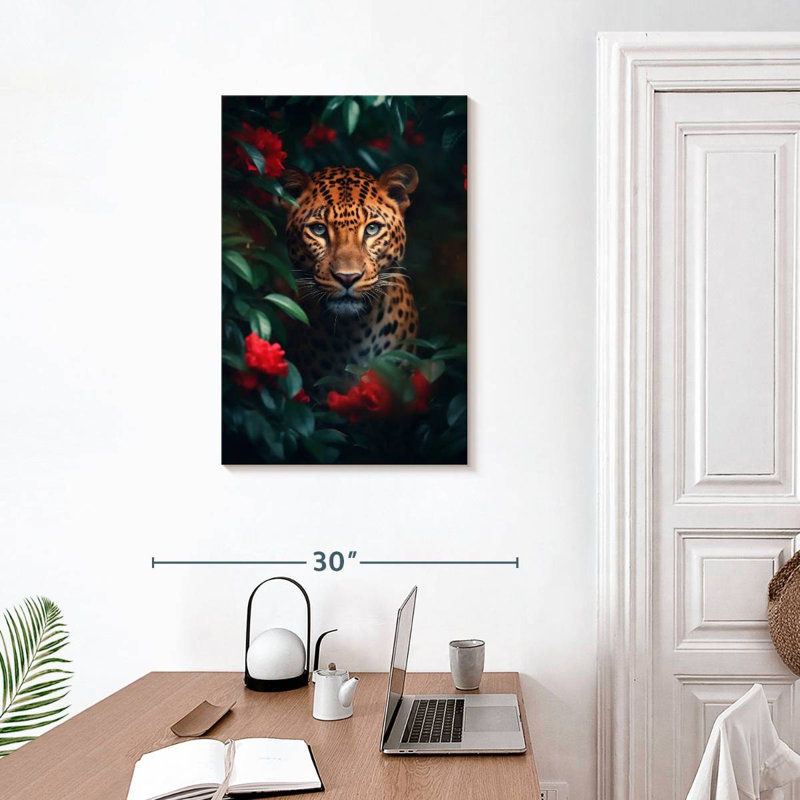 Brampt Leopard Flowers, 30" H x 20" W