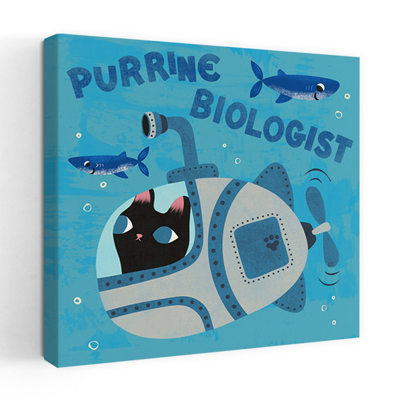 Art contemporain, art de plage, poisson chat, H 18 po x l 18 po