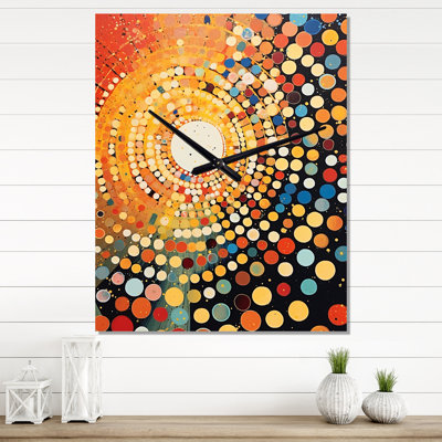 Pendules aborigènes à composition ambre I - Horloges murales transitionnelles