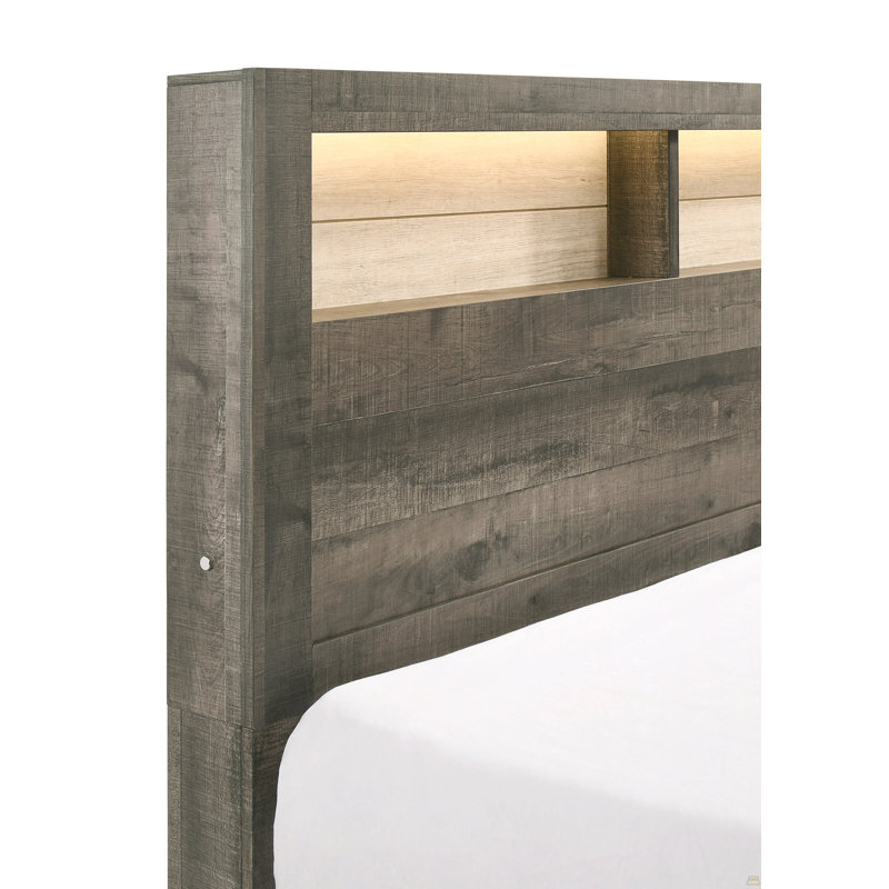 1Pc Queen Size Platform Storage Bed