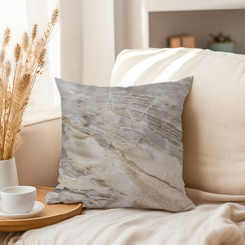 Abstract Geode Agate Marble Pattern VI Modern Throw Pillow Cover, 18x18