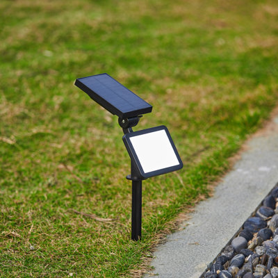 Lumière DEL à énergie solaire pour l'extérieur avec panneau réglable, 3 modes de luminosité et un éclairage paysager de 6 000 K