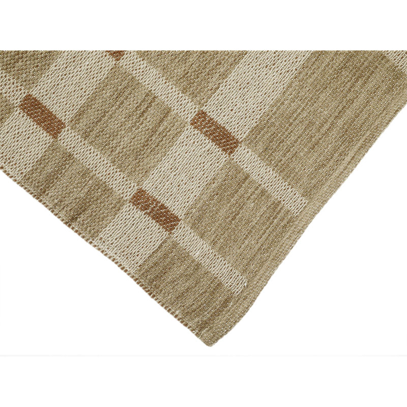 Tapis d'intérieur en laine Block Flatweave, Rectangulaire 3 pi x 5 pi
