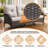 Aristil 5-Person PE Wicker Outdoor Patio Conversation Set With Swivel Glider Chair And Cushions-120284800